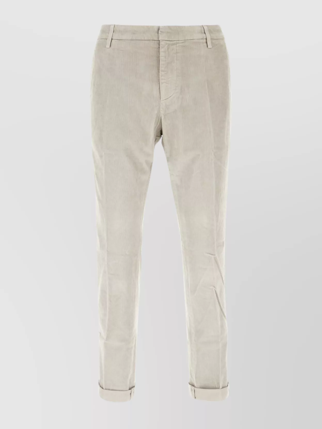 Dondup Trousers With Back Pockets And Rolled Cuffs
