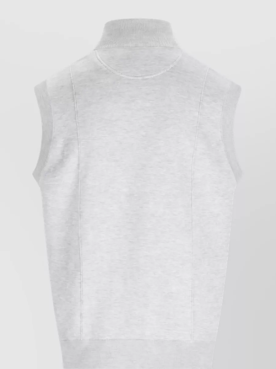 Brunello Cucinelli Silk Knit Zip-Up Waistcoat
