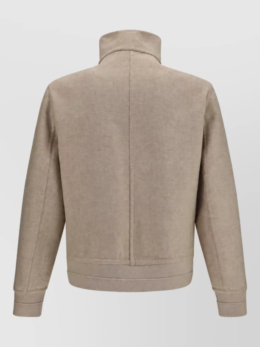 Brunello Cucinelli Cashmere High-Collar Single-Breasted Coat