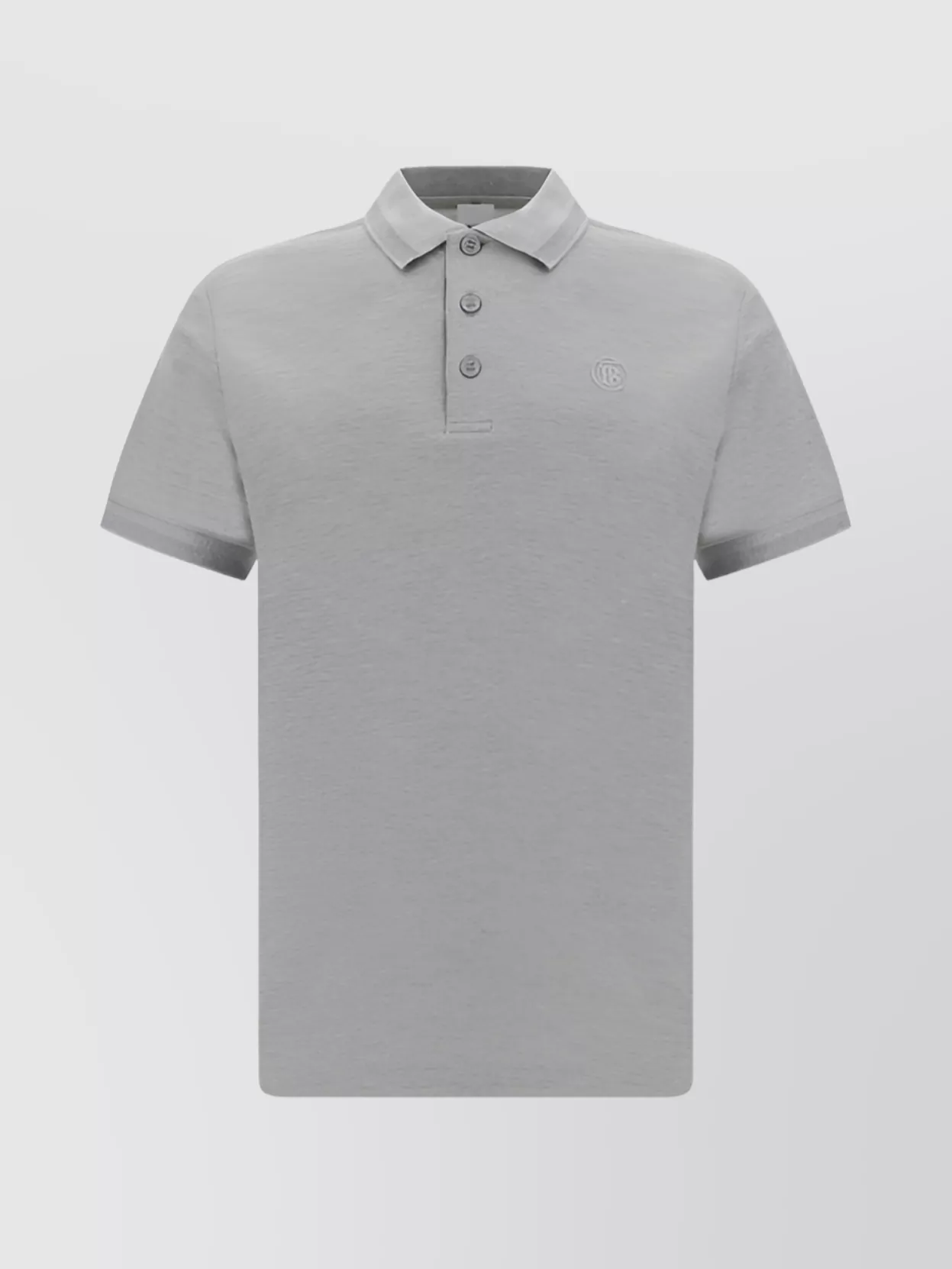 Shop Burberry Eddie Ribbed Collar Polo Shirt With Straight Hem