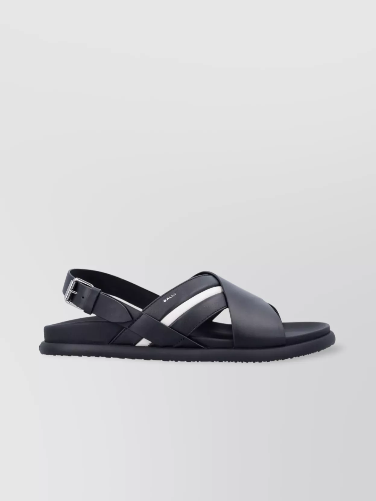 Bally Striped Flat Sole Open Toe Sandals