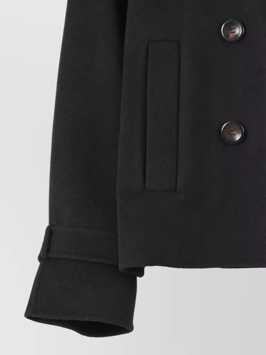 S Max Mara Wool Silk Cashmere Double Breasted Coat