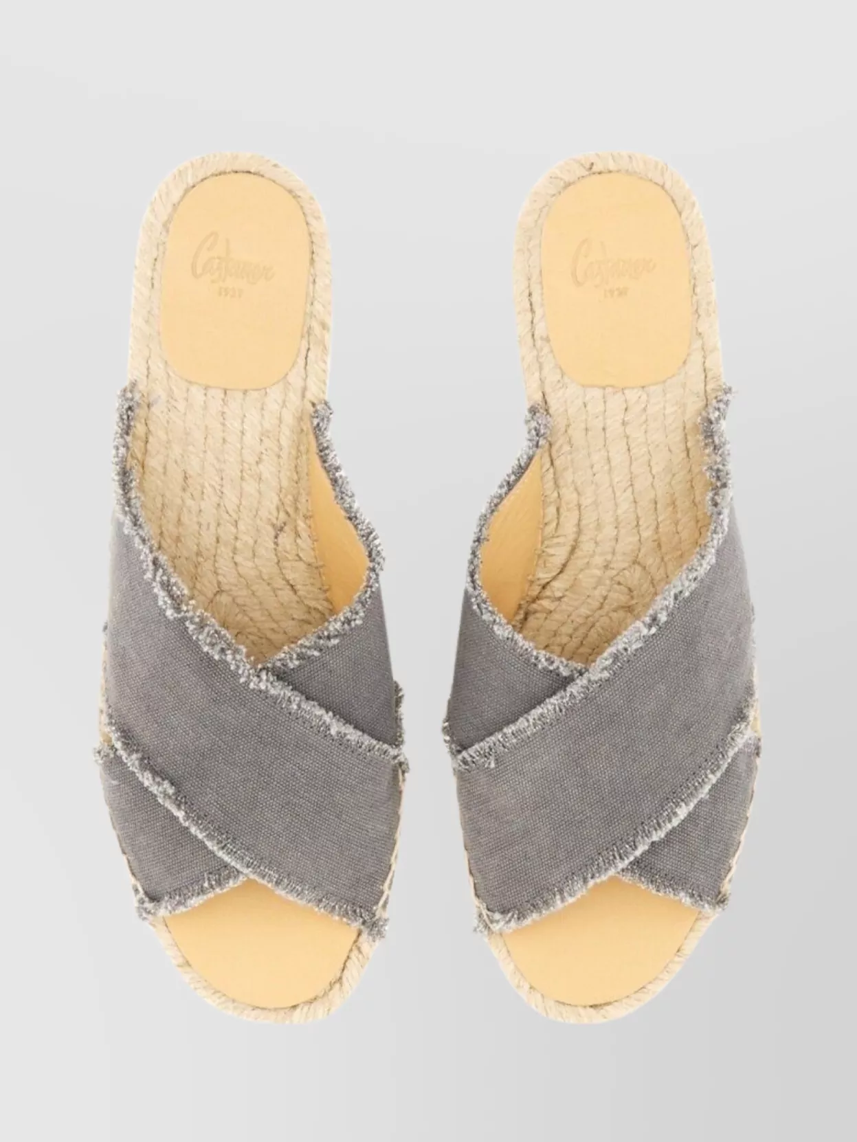 Castaner Palmera Cross Strap Frayed Edges Sandals