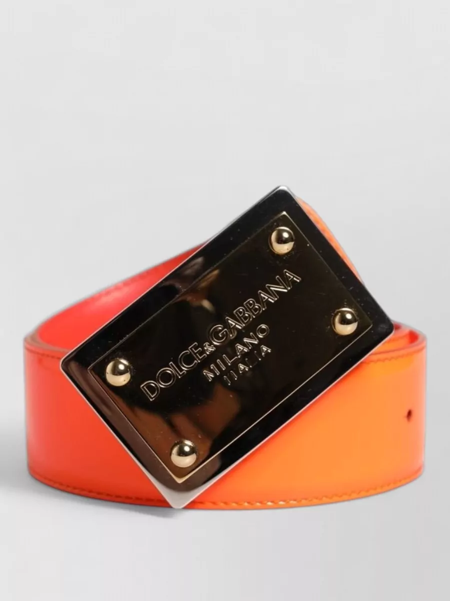 Dolce&Gabbana leather logo buckle belt