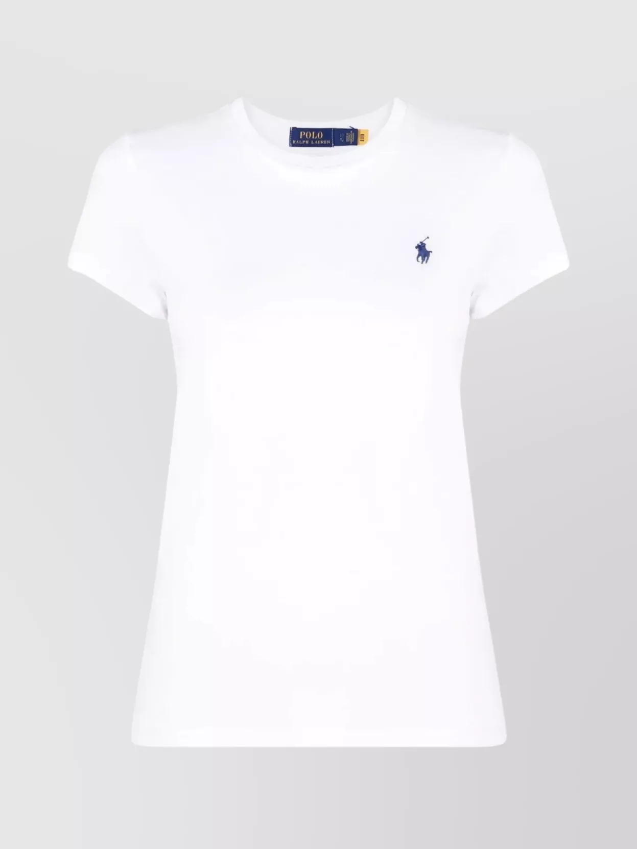 Shop Polo Ralph Lauren Embroidered Logo Crewneck T-shirt In White