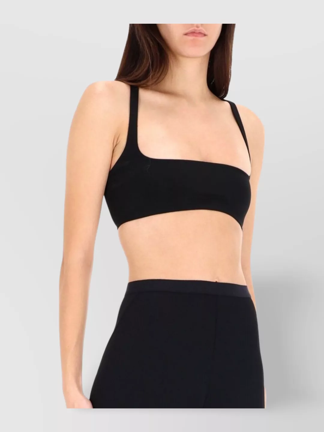Rick Owens Lilies Cropped Sleeveless Square Neck Top