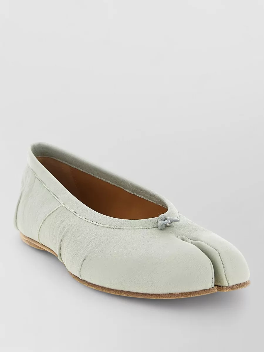 Maison Margiela Leather Knot Tabi Ballerina Flats