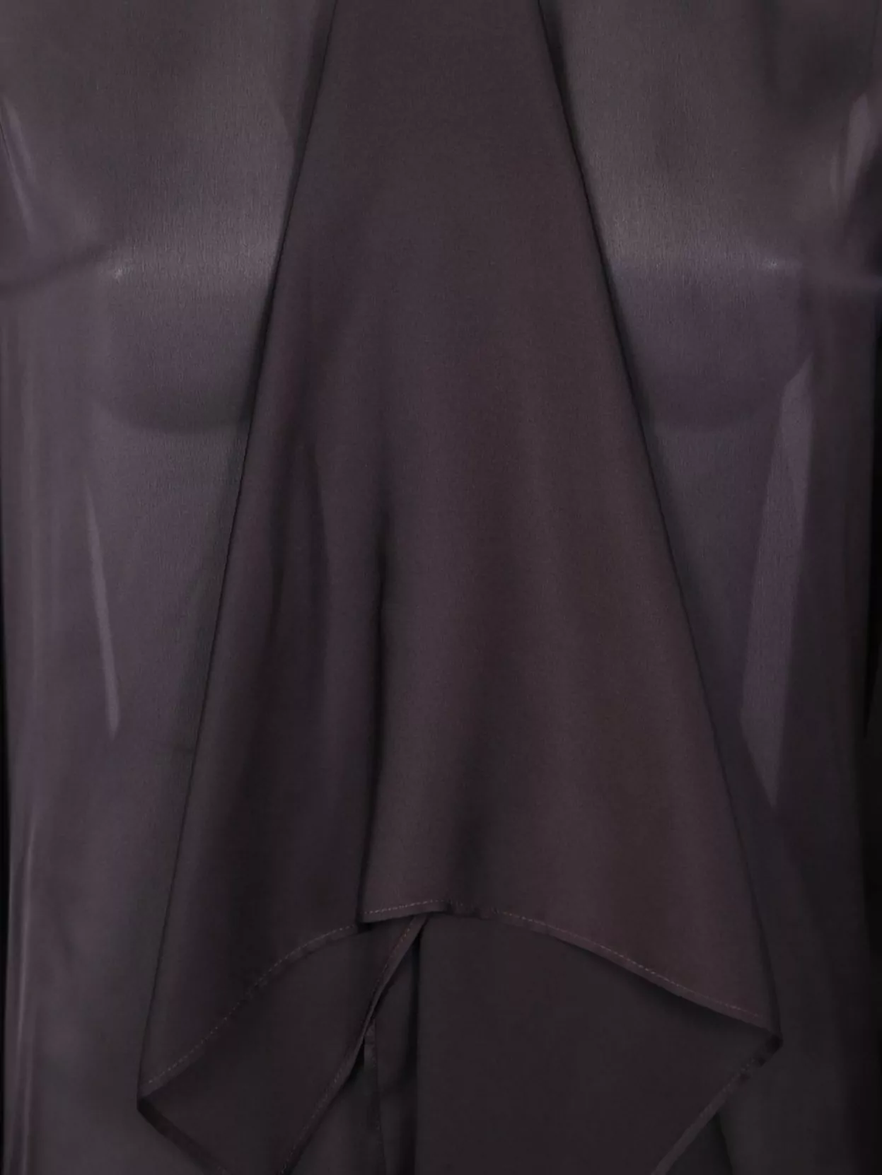 Sacai Draped Sheer High Neck Long Sleeve Dress