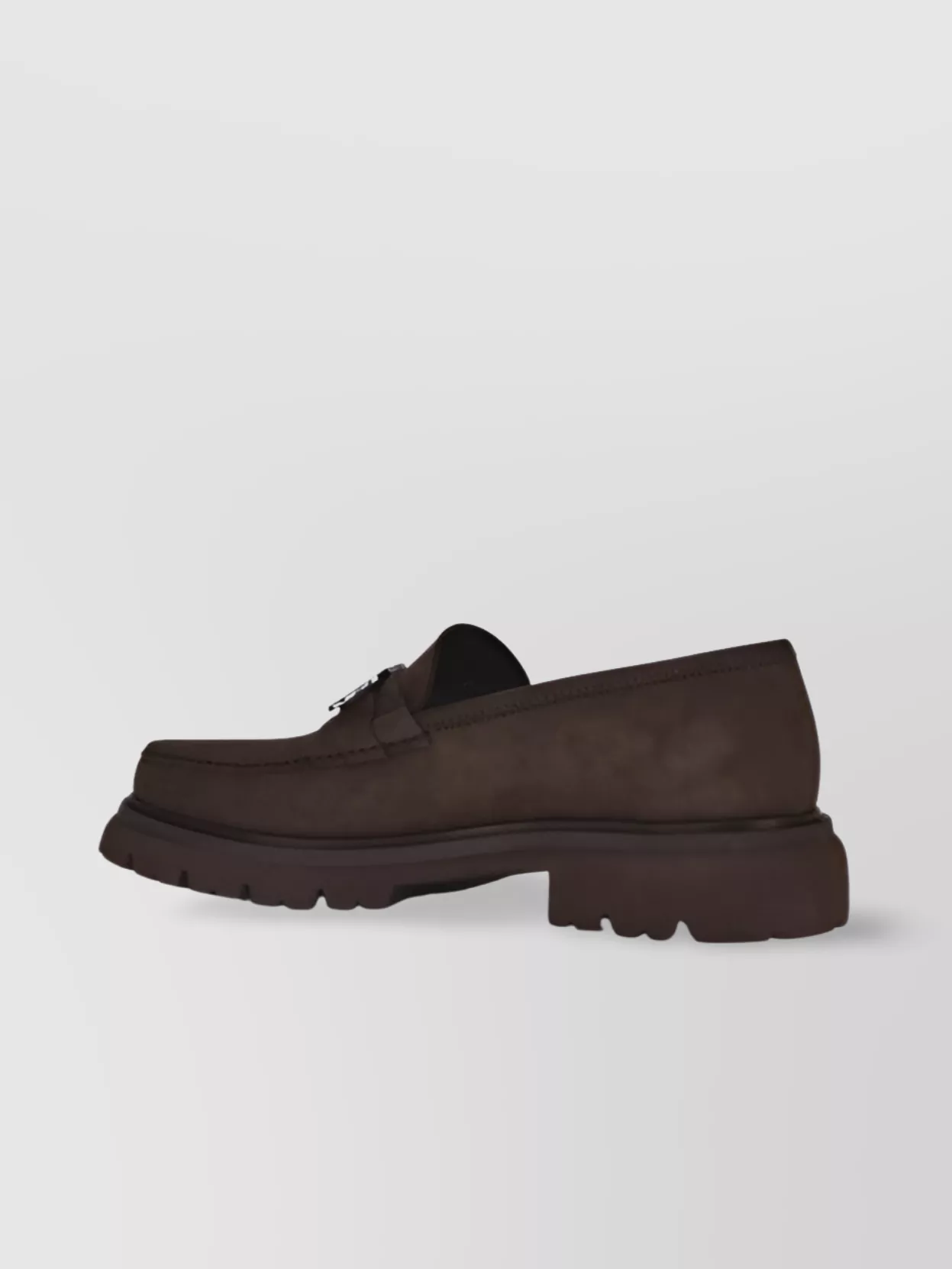 Ferragamo Tank Sole Suede Loafers In Brown