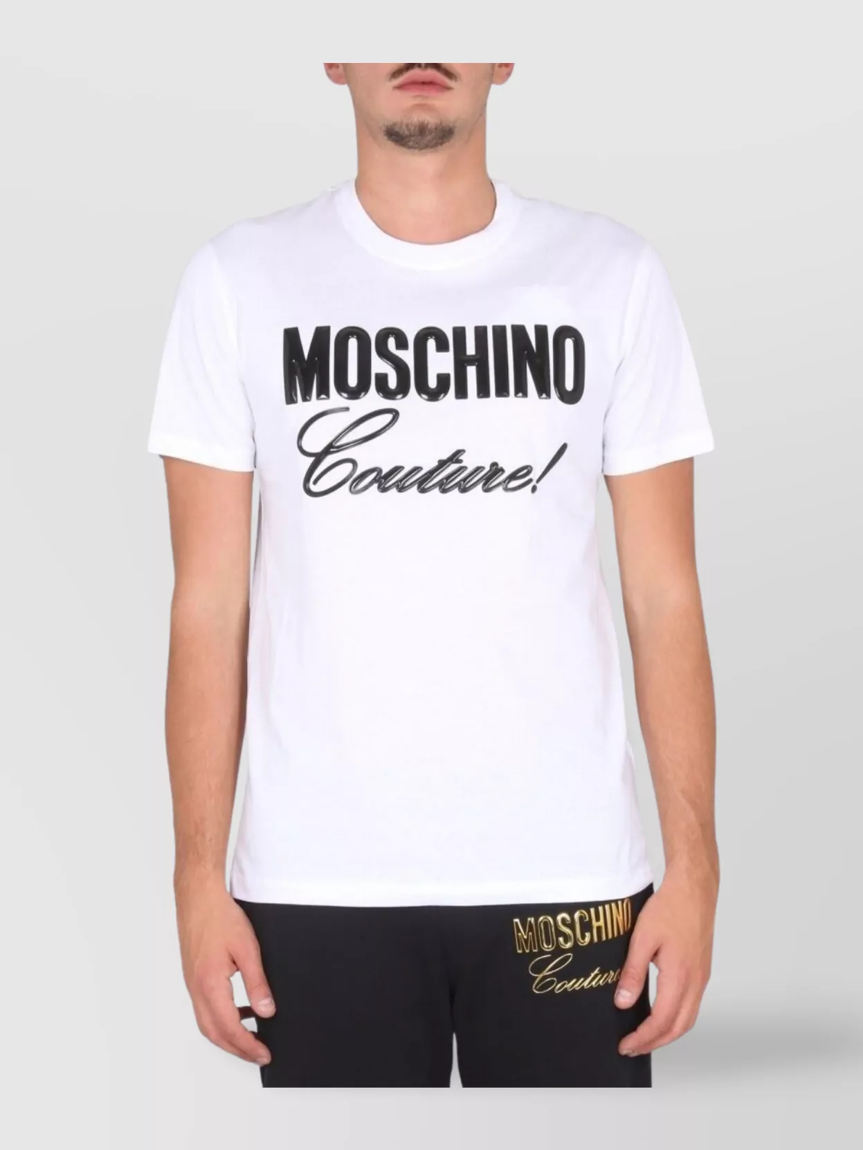 Moschino Logo-Print Cotton Crewneck T-Shirt