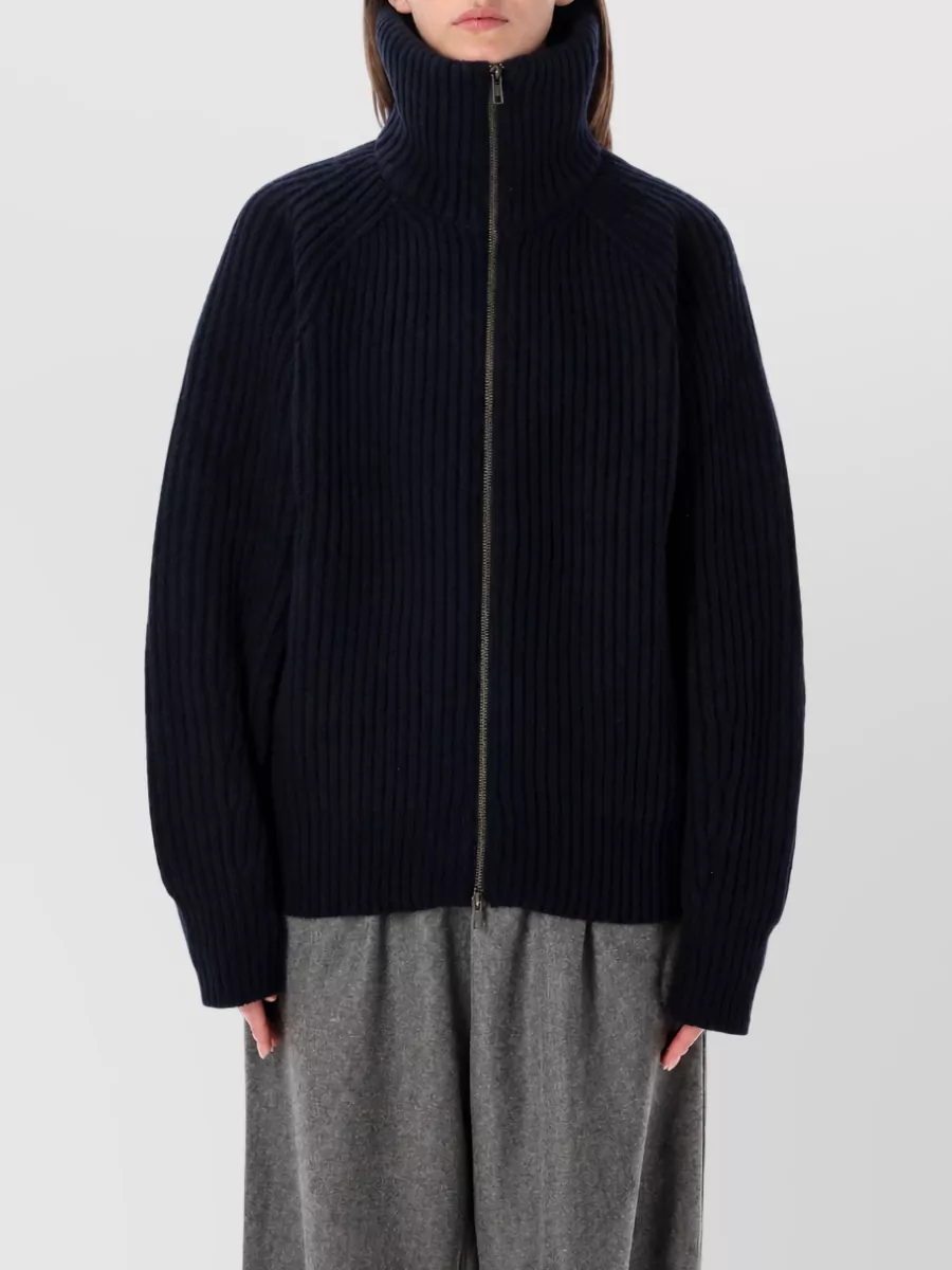 Soeur wool high neck zip jacket