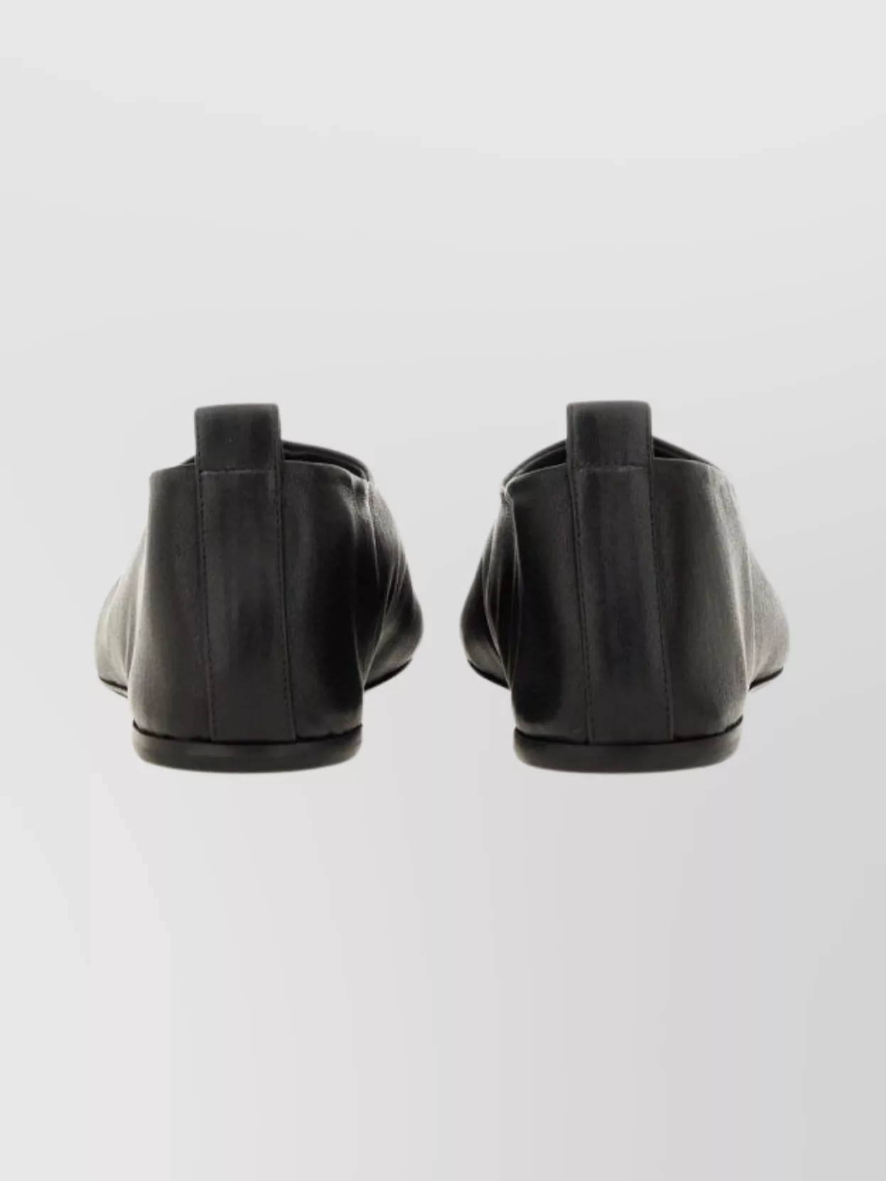 Dries Van Noten Square Toe Leather Ballerina Shoes