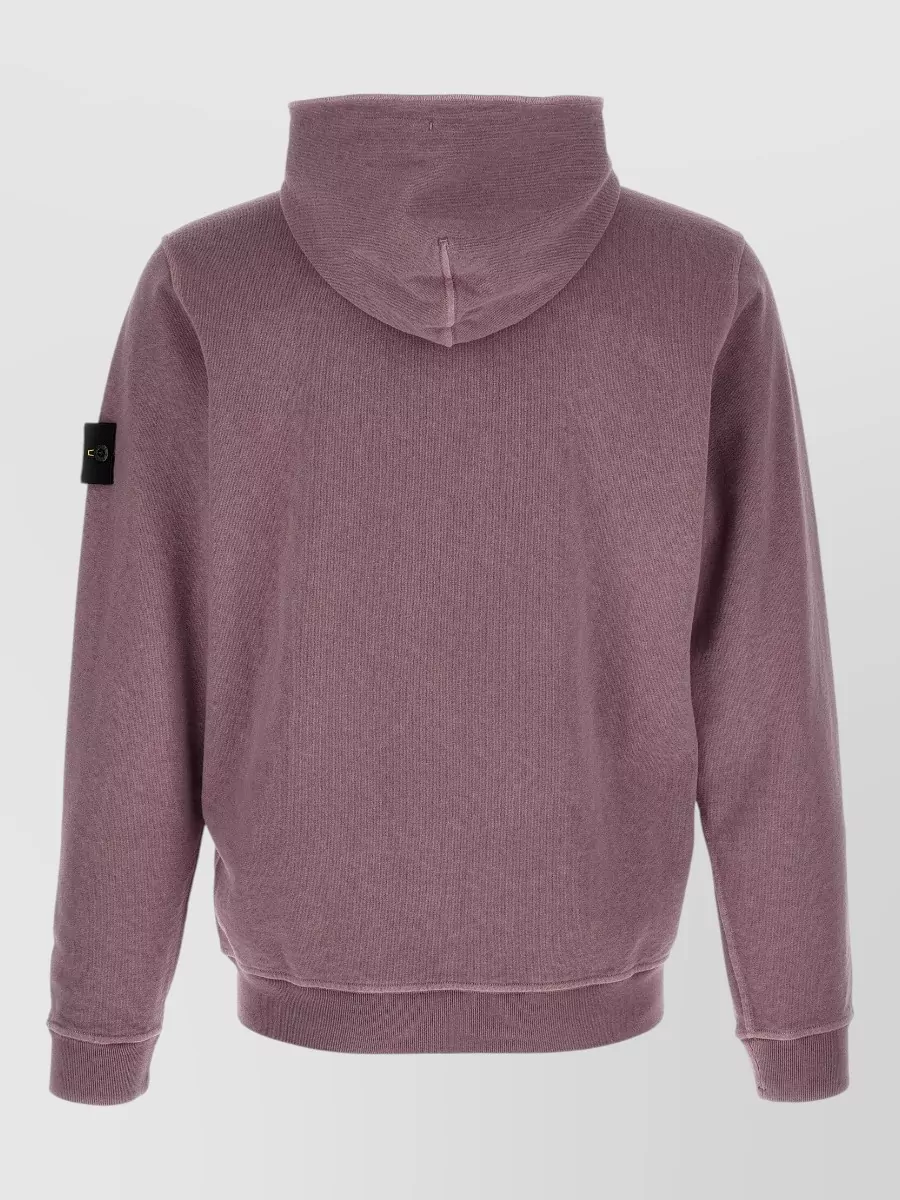 Stone Island Cotton Zip Up Hoodie