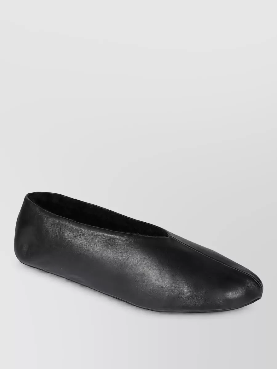 The Row leather ballerina shoes