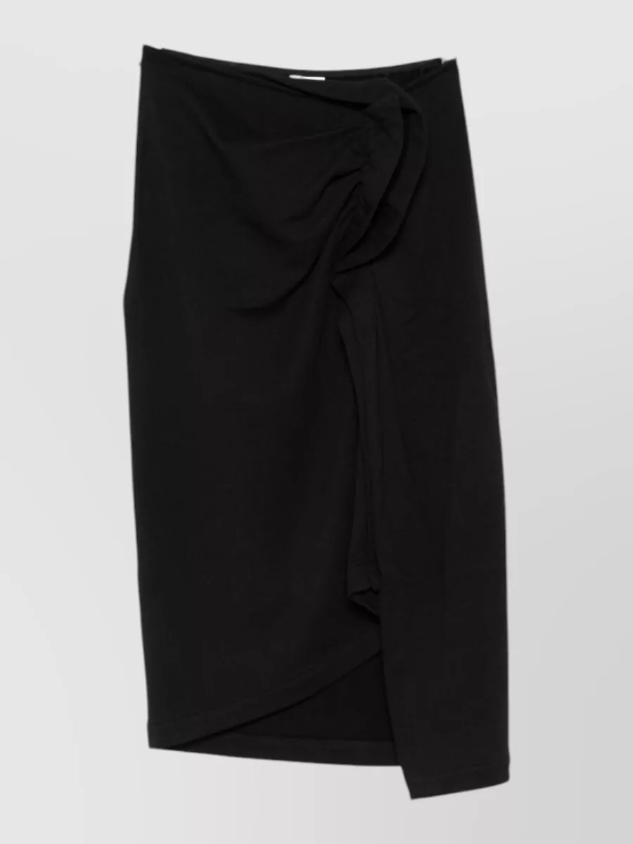 Dries Van Noten cotton midi wrap skirt