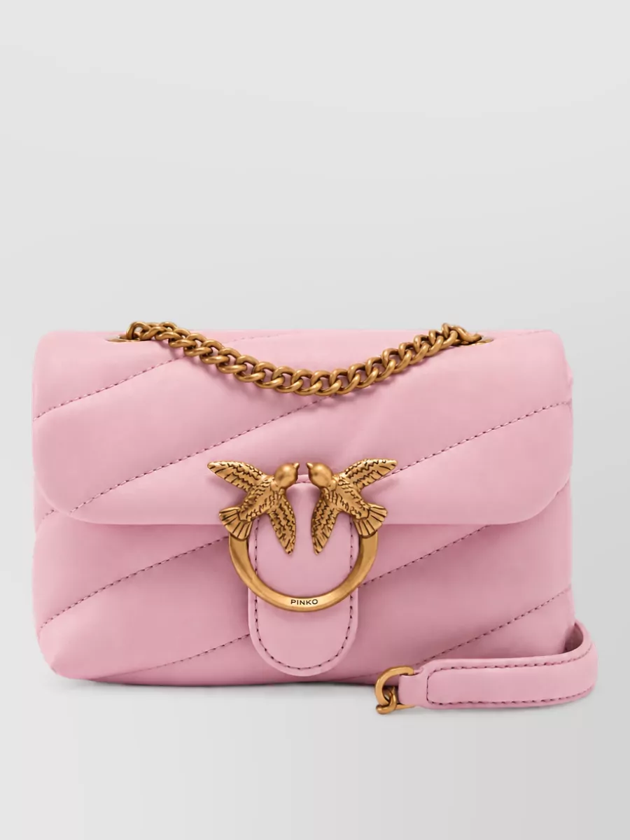Pinko love bag puff leather clutch bag