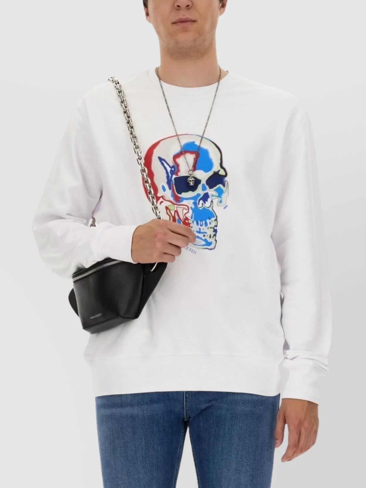 Alexander Mcqueen Crew Neck Skull Print Sweater