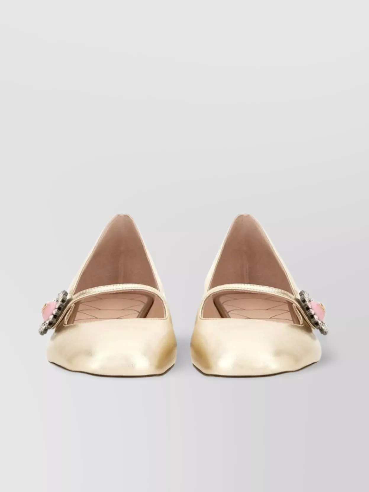 Valentino Garavani Kidskin Ballerina With Block Heel And Embellished Detail