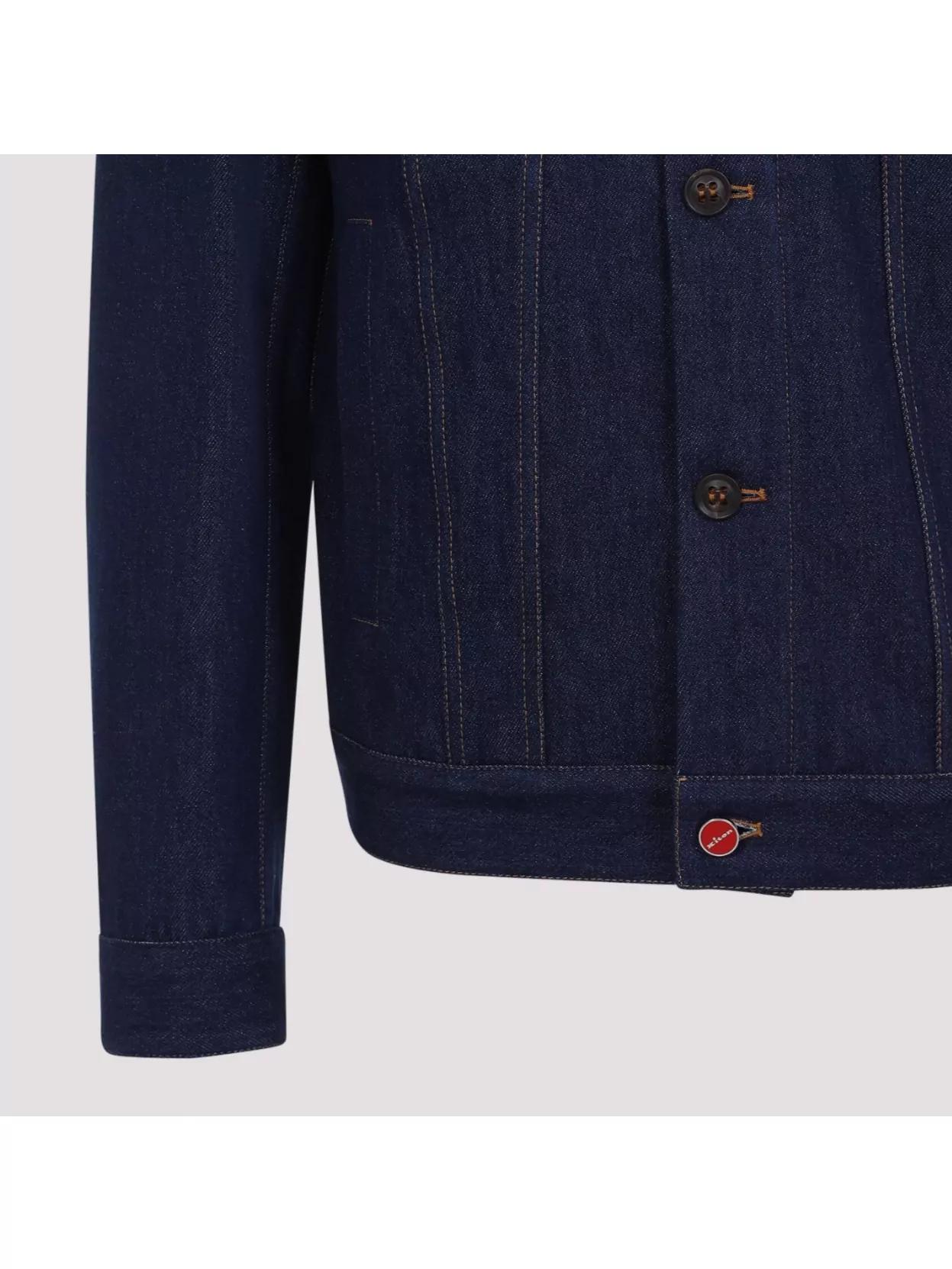 Kiton Cotton Jacket With Pointed Collar And Chest Pockets