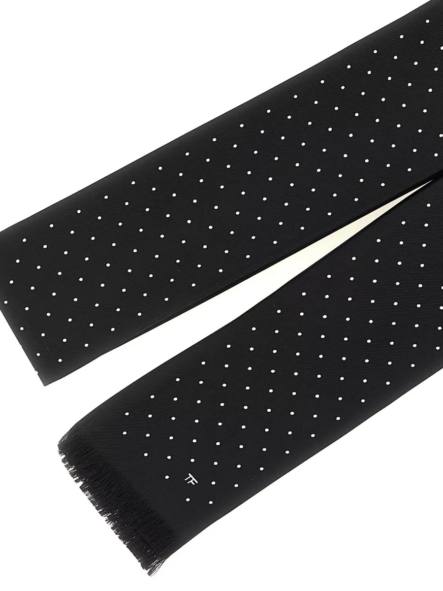 Tom Ford Silk Polka-Dot Scarf