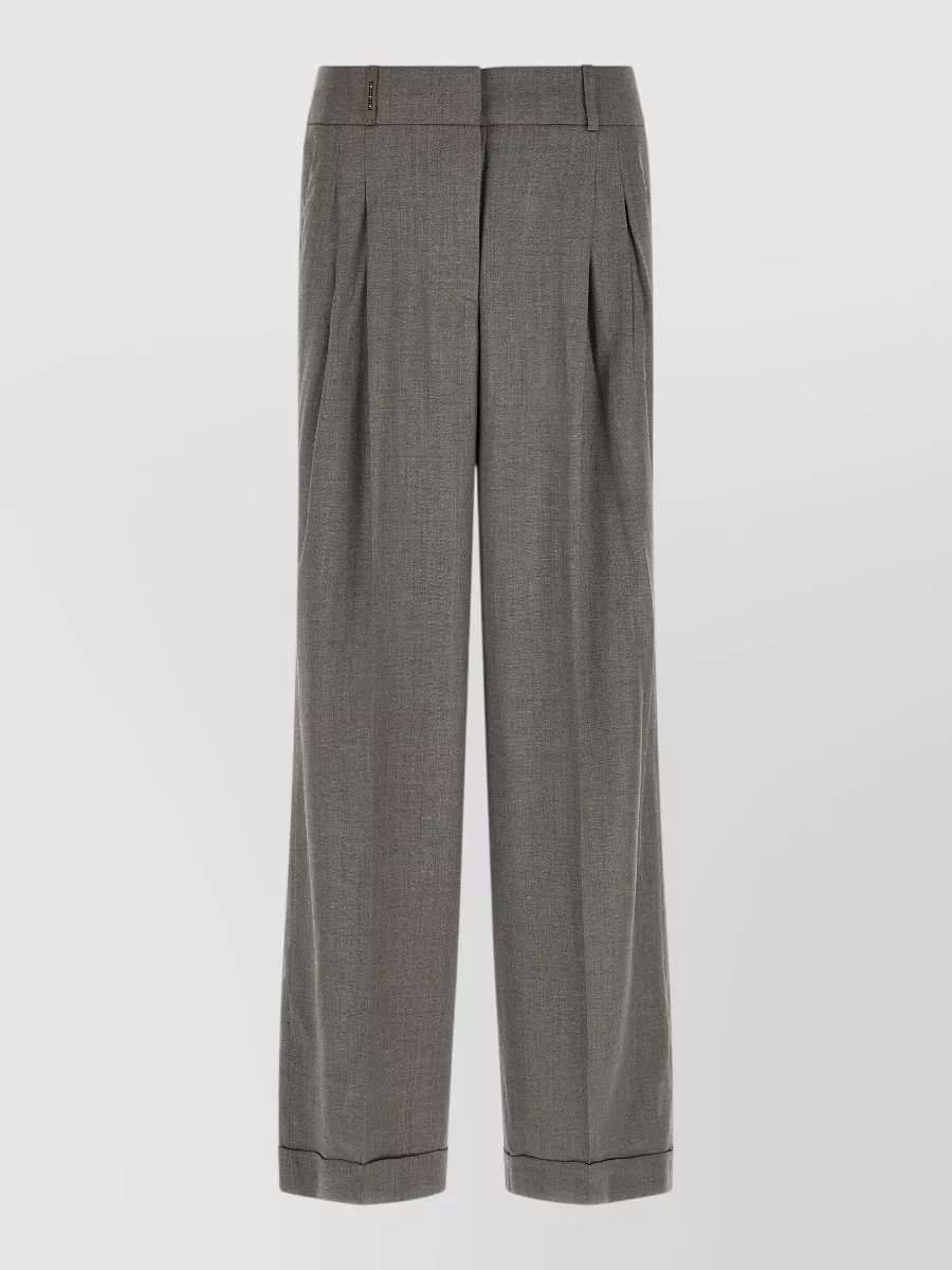 Peserico wool wide-leg suit trousers