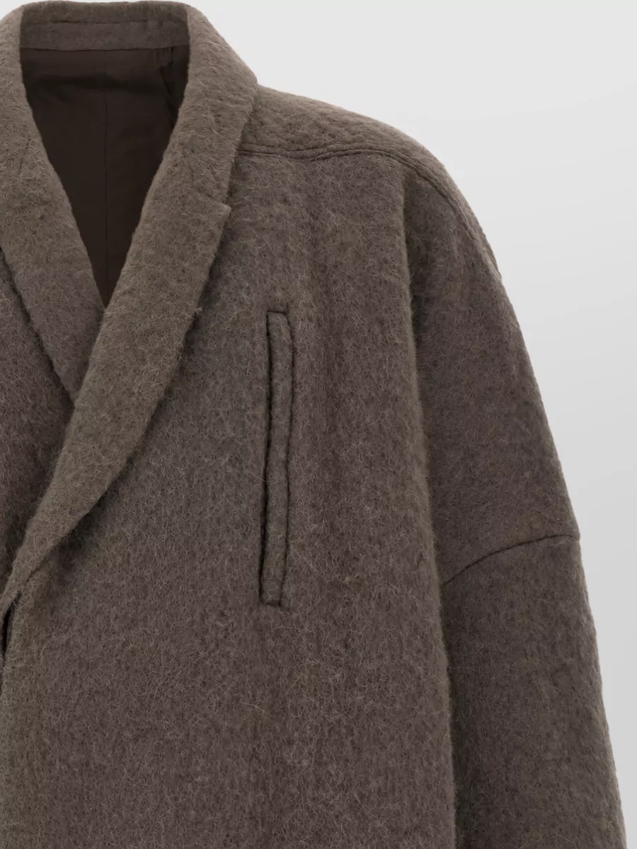 Rick Owens Alpaca Wool Bouclé Cocoon Coat