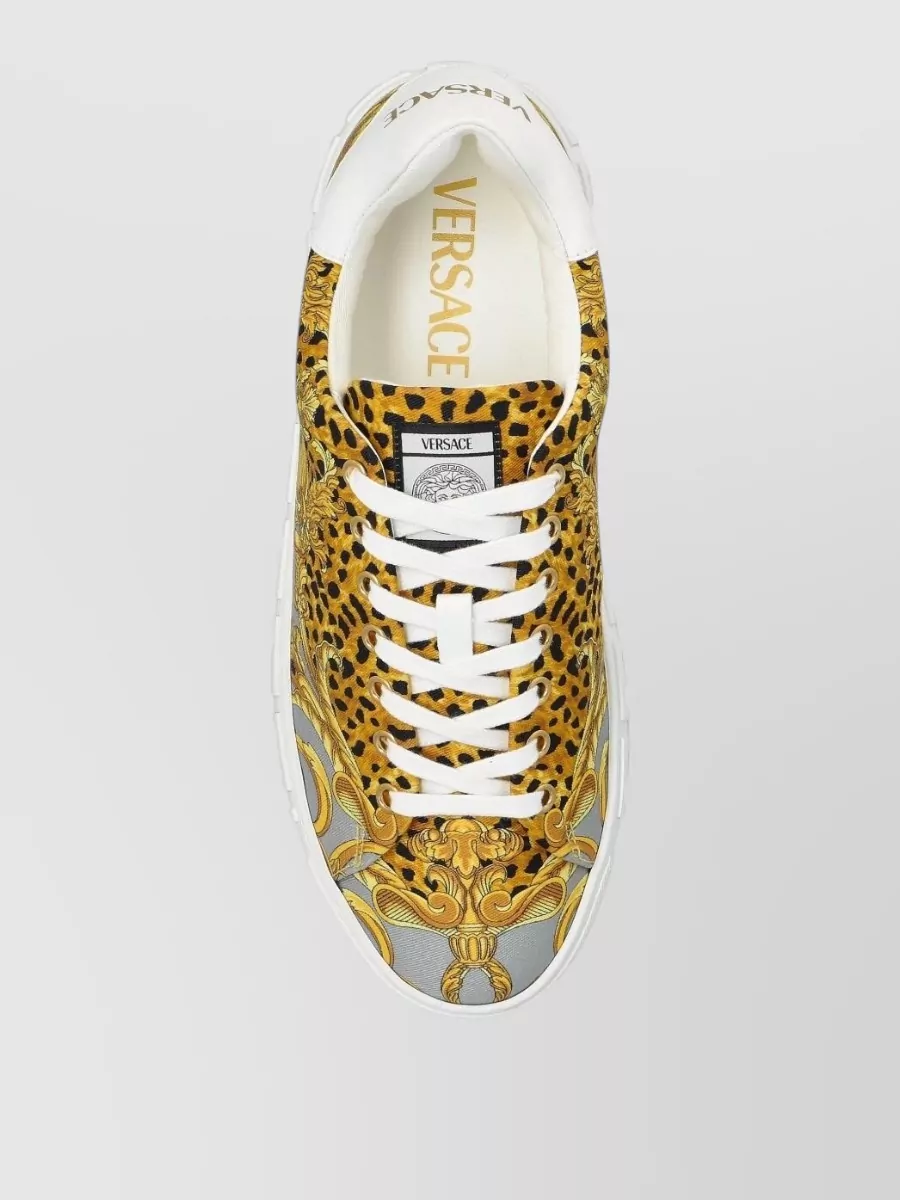 Versace Low Top Sneakers Baroque Animal Print