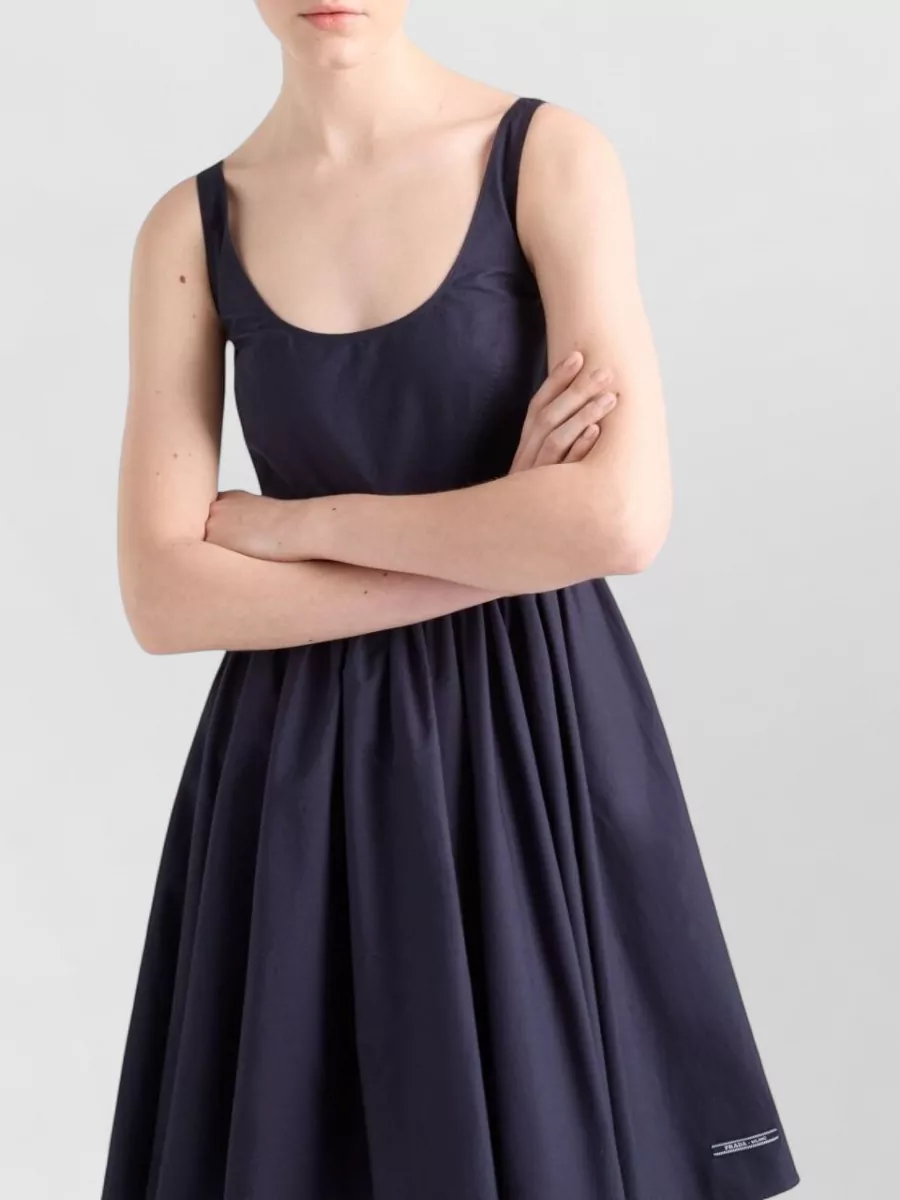 Prada Sleeveless Dress Scoop Neck Knee Length