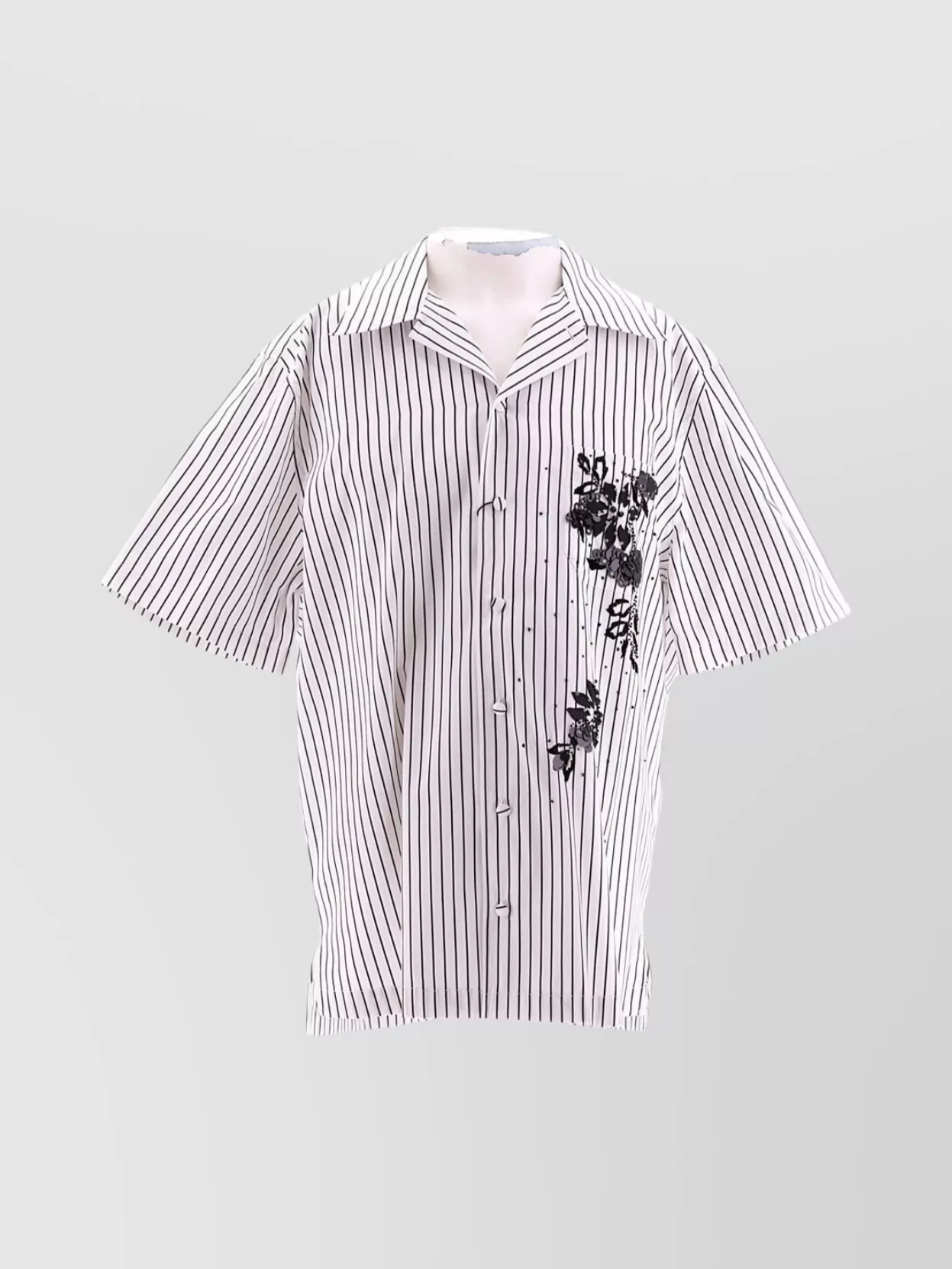 Shop Dolce & Gabbana Collared Shirt With Pocket And Embroidery