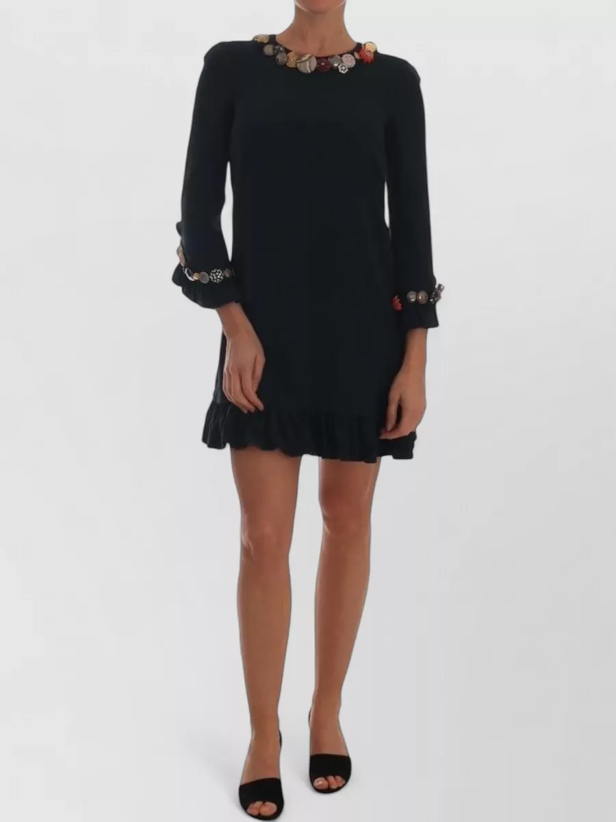 Dolce&Gabbana crystal embellished knee-length dress