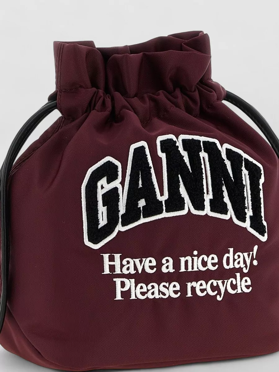 Ganni Na Recycled Polyamide Bucket Bag