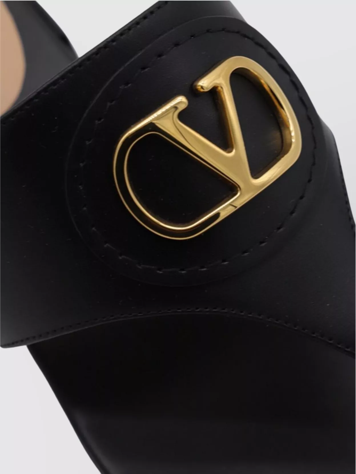 Valentino Vlogo Signature Leather Sandal