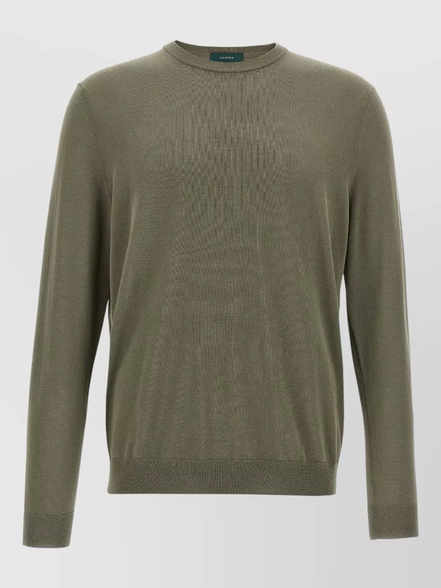 Zanone cotton crew-neck long-sleeve jumper