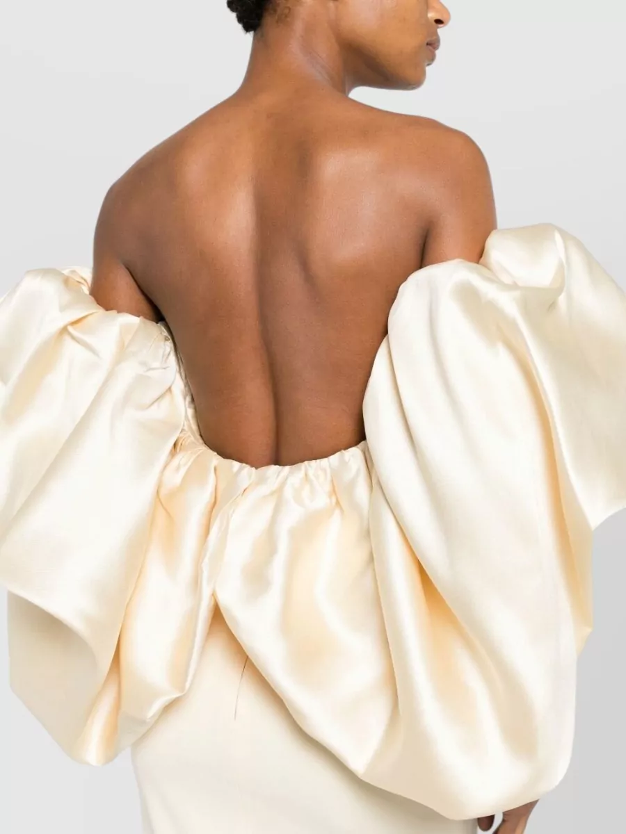 Solace London Off-Shoulder Puff-Sleeve Maxi Dress