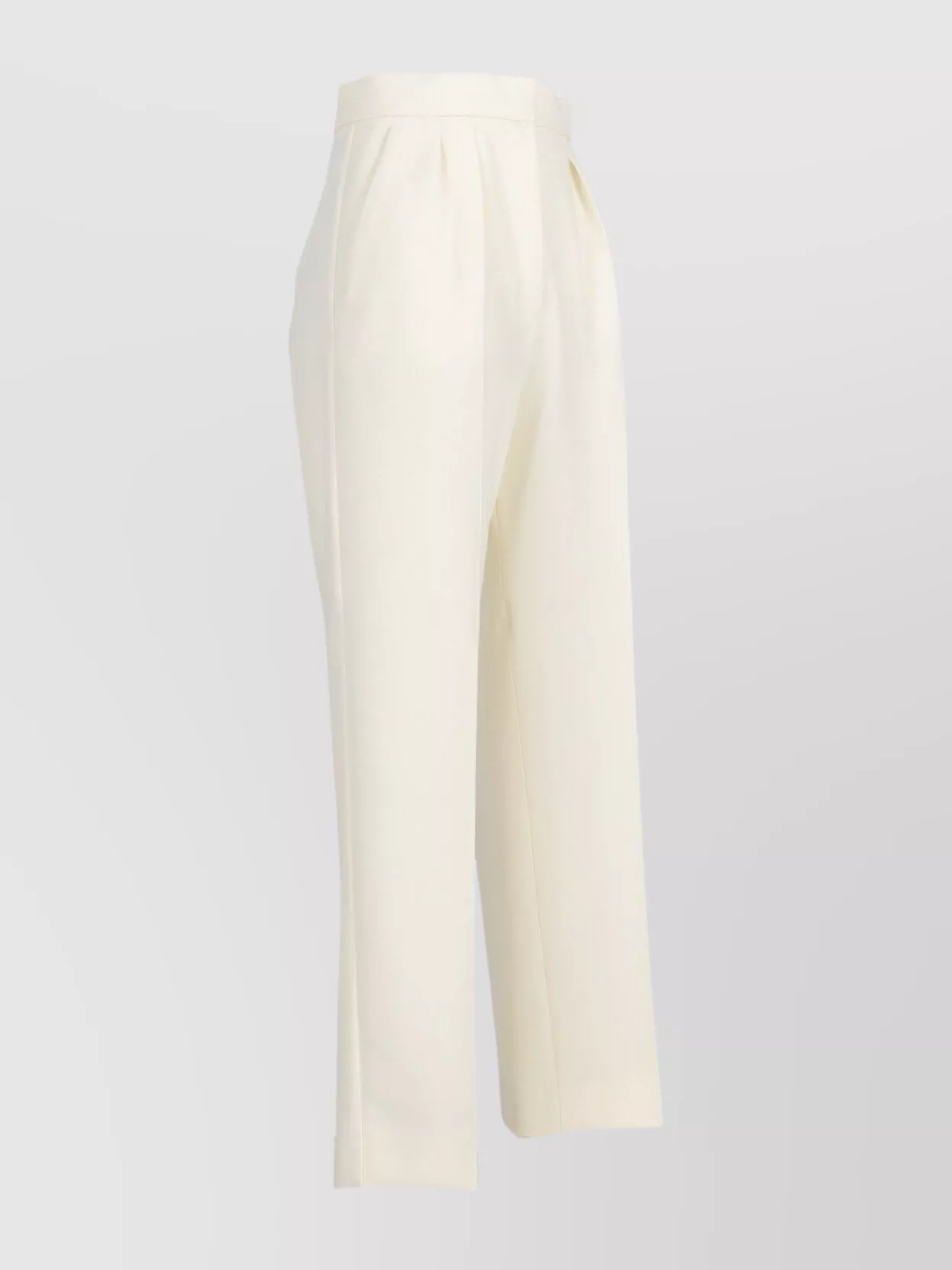 Max Mara Verbano Slim-fit Stretch-wool Trousers In White
