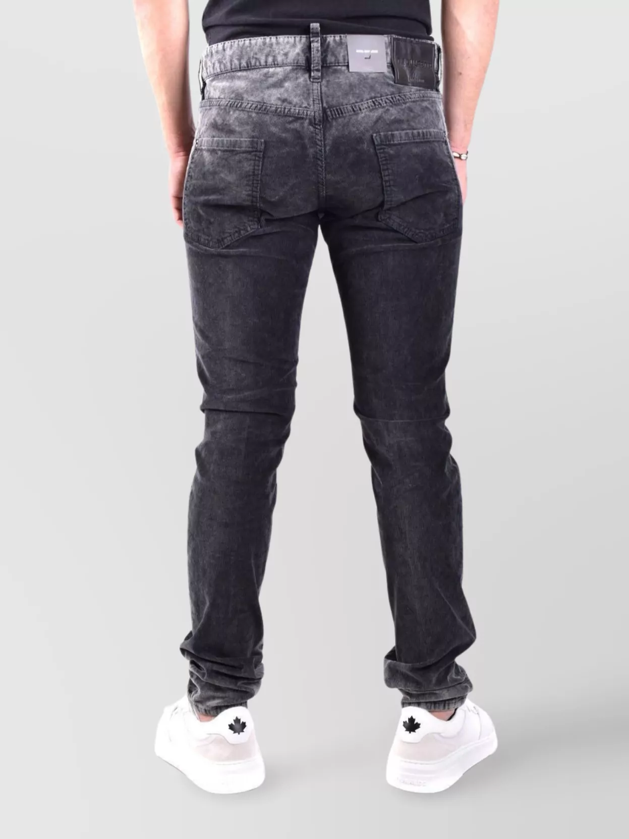 Dsquared2 Faded Wash Denim Trousers In Gray