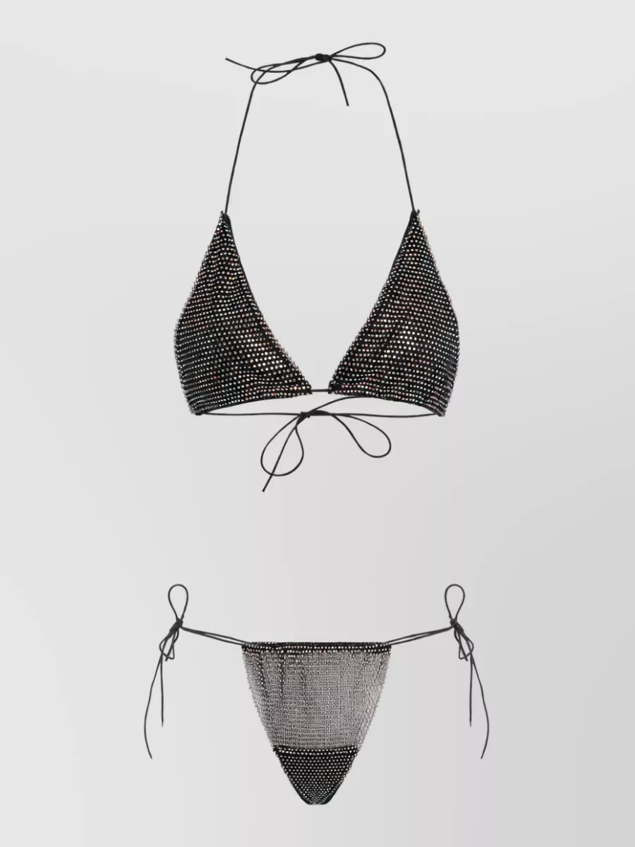 Santa Brands rhinestone triangle bikini set
