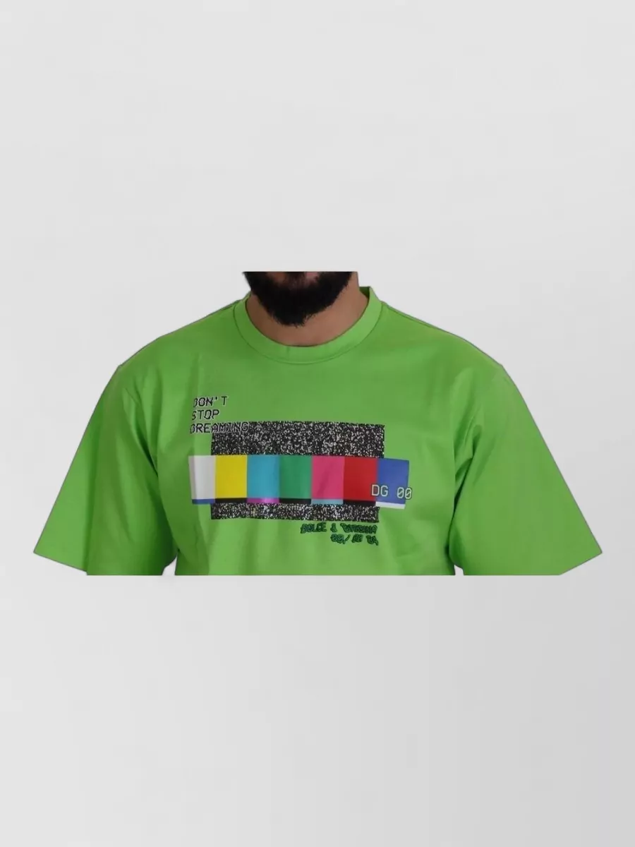Dolce&Gabbana Cotton Graphic Print Short-Sleeve T-Shirt