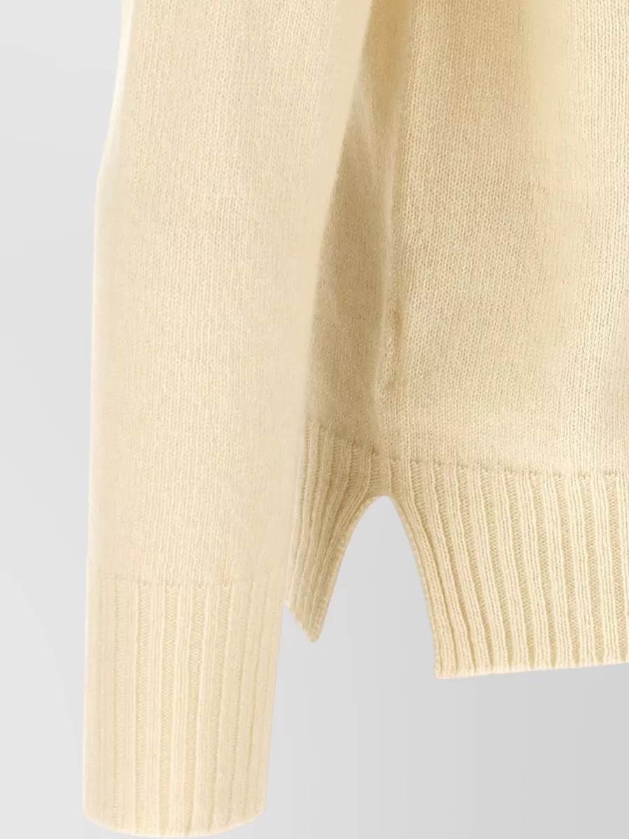 Ma'ry'ya Cashmere Wool Fine-Knit Crew-Neck Sweater