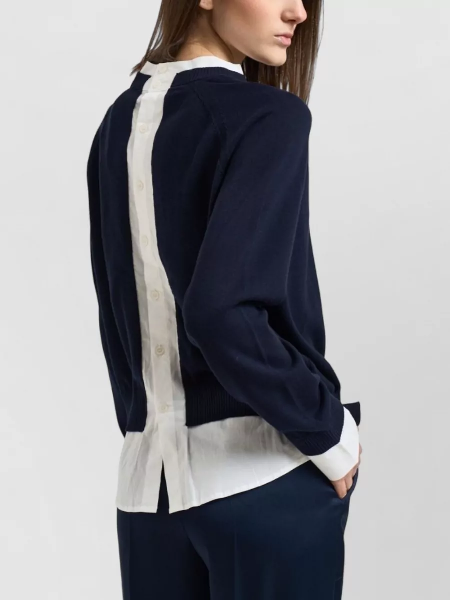 Semicouture Silk-Blend Layered Effect Jumper