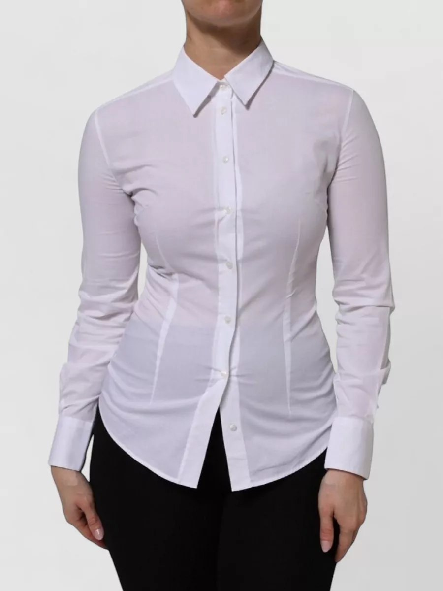 Dolce&Gabbana cotton collared long-sleeve shirt