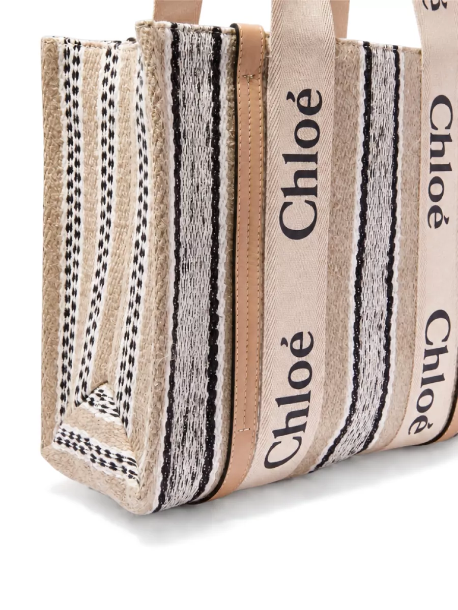 Chloé Woody Linen Beach Bag
