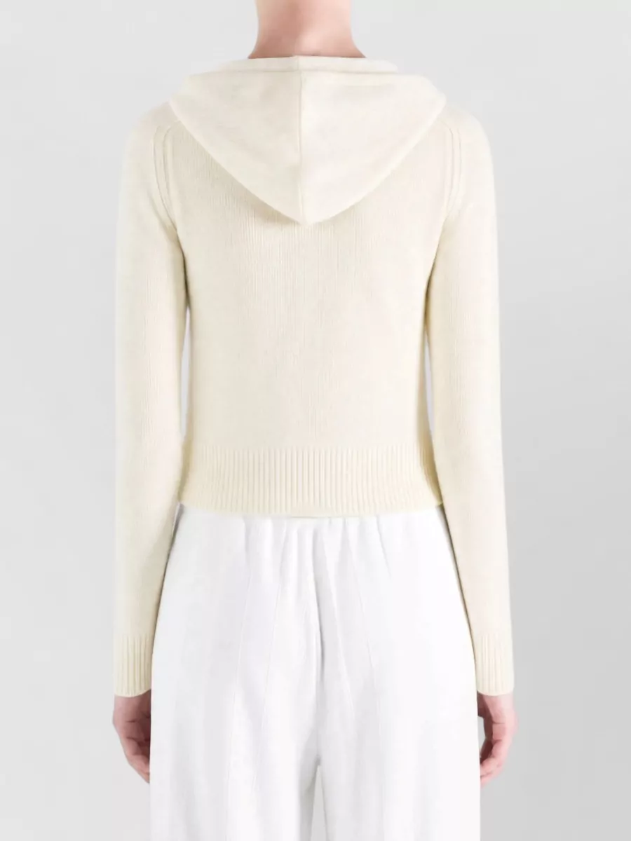 Burberry Cashmere Wool Hooded Zip Cardigan
