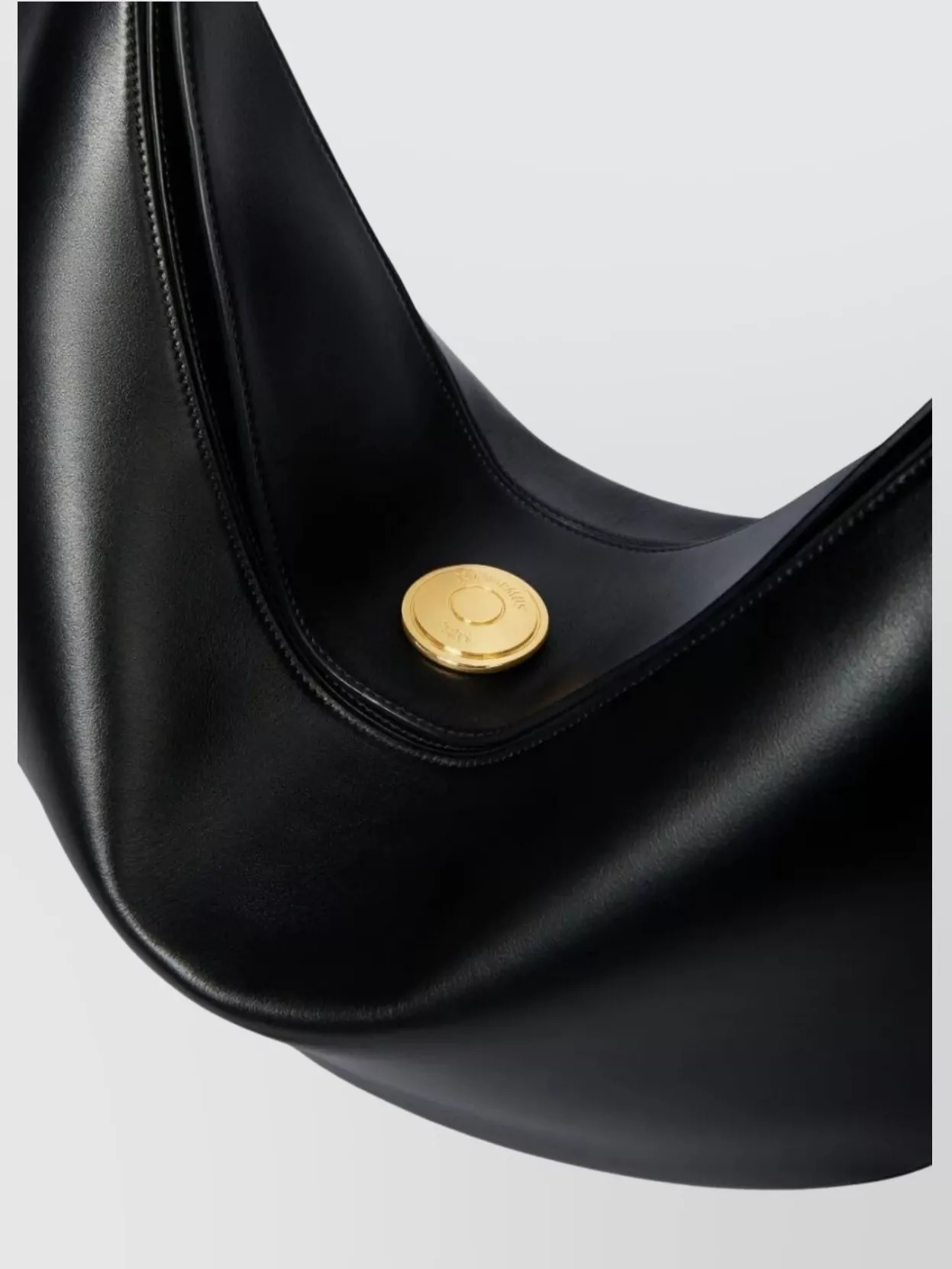 Jacquemus Curved Half-Moon Leather Shoulder Bag