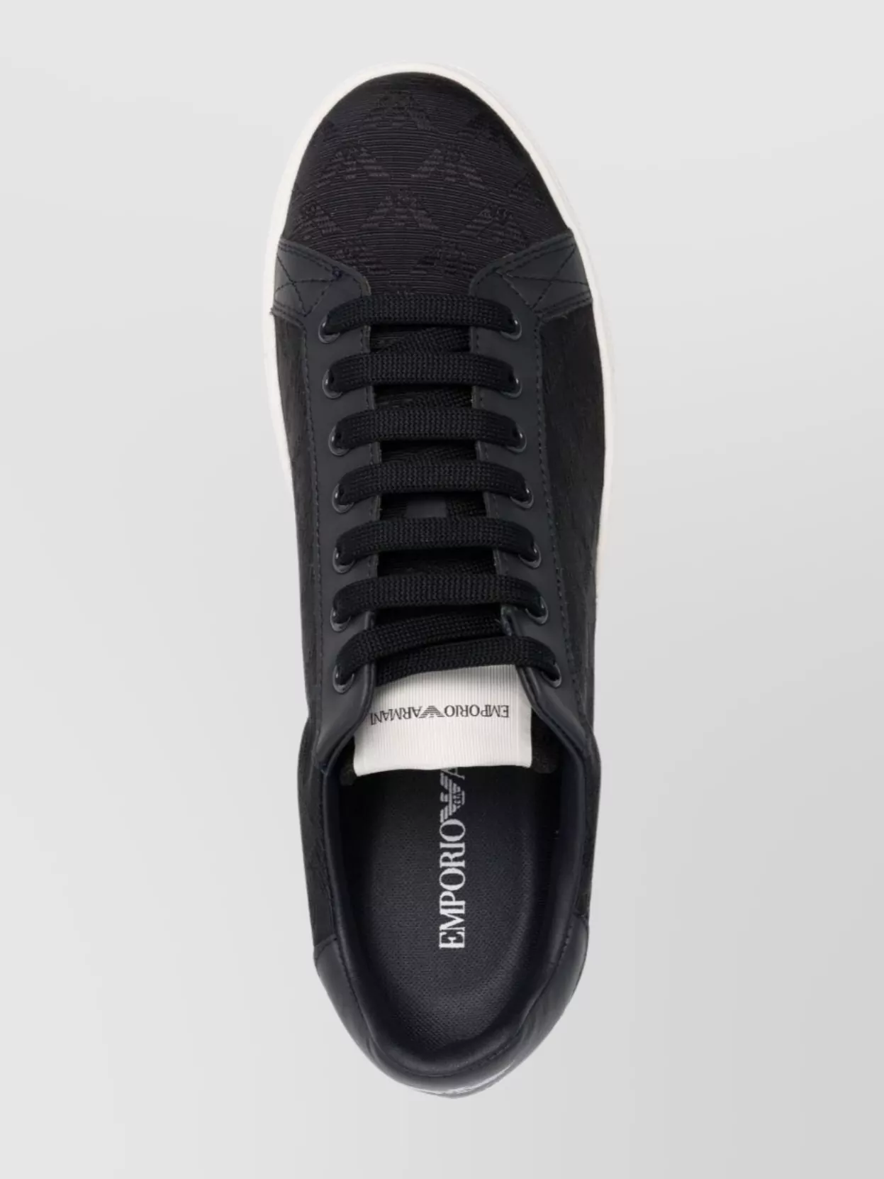 Emporio Armani Logo print lace-up sneakers | The Fashion Square
