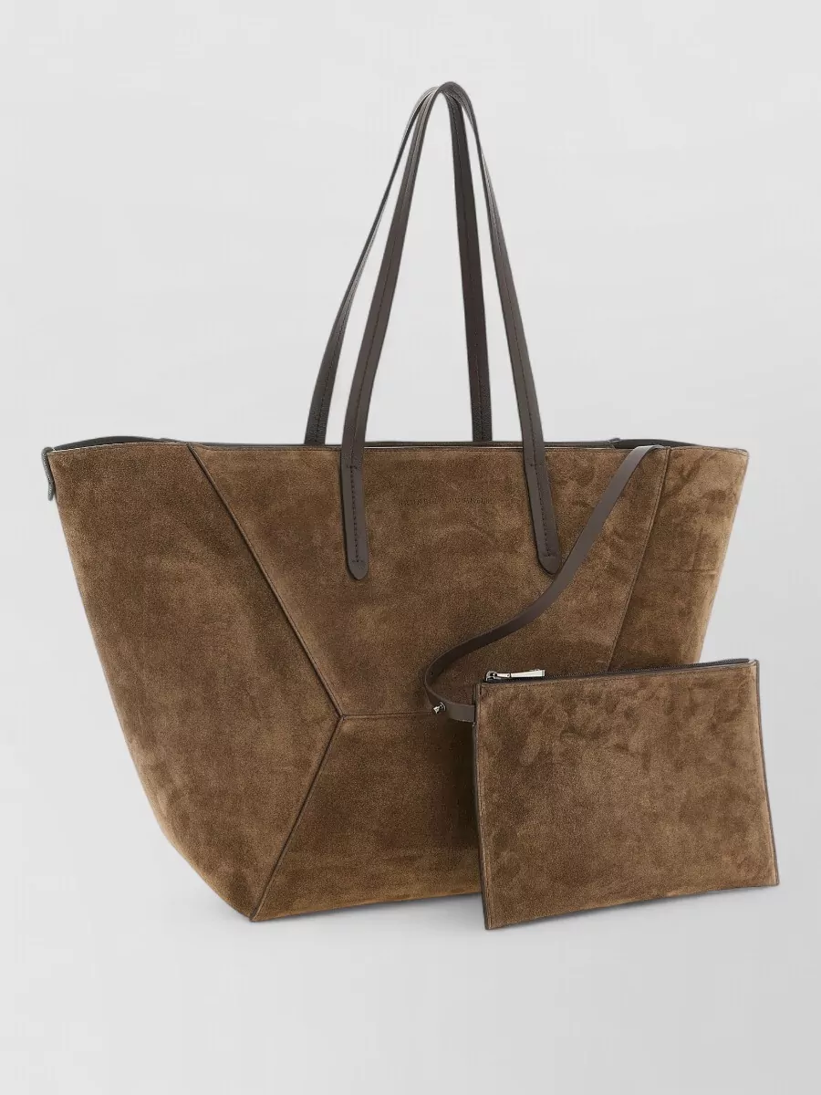 Brunello Cucinelli Bc Duo Maxi Suede Shoulder Bag