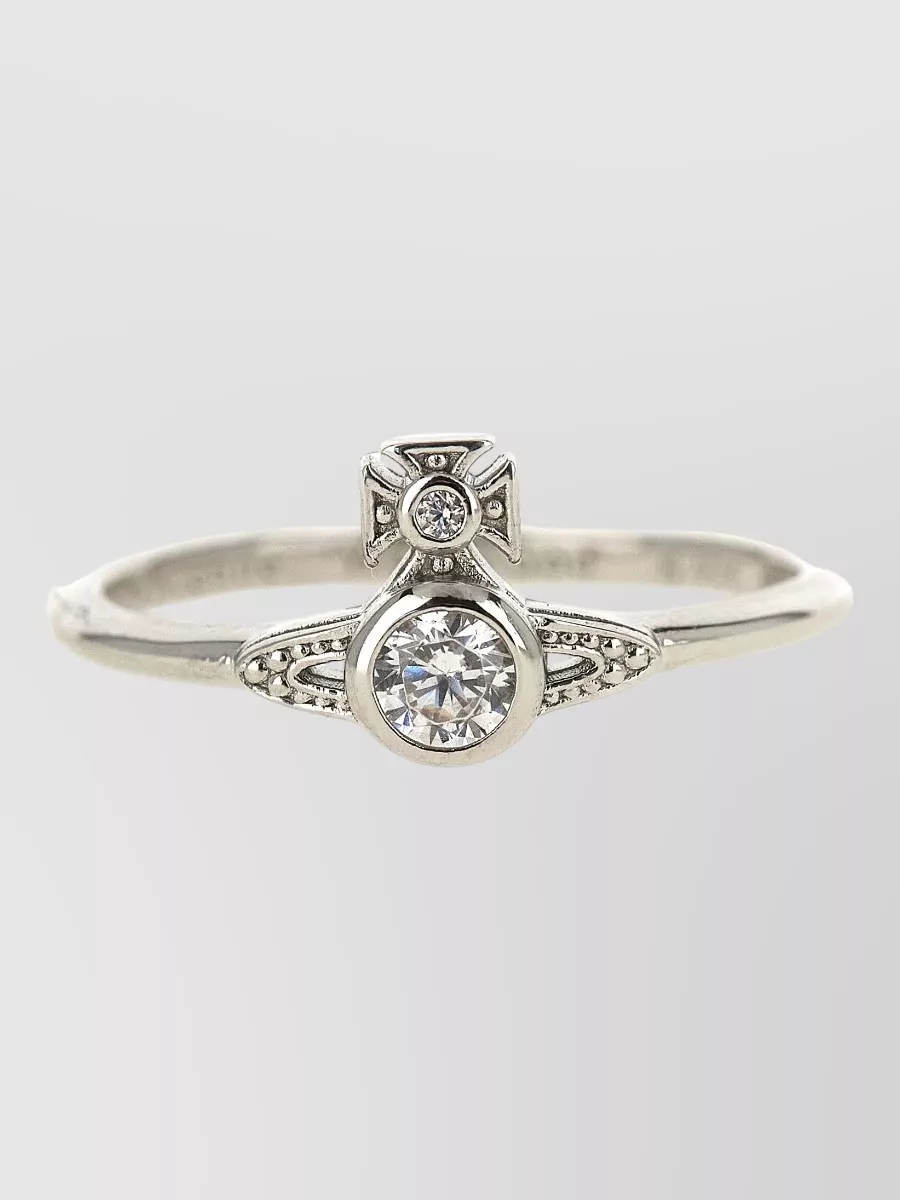 Vivienne Westwood Crystal-Embellished Silver Ring