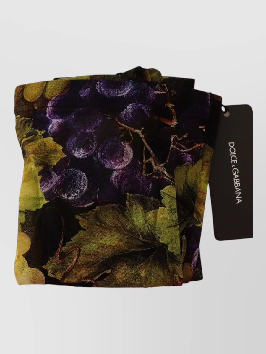 Dolce&Gabbana grapes print sheer stretch stockings tights