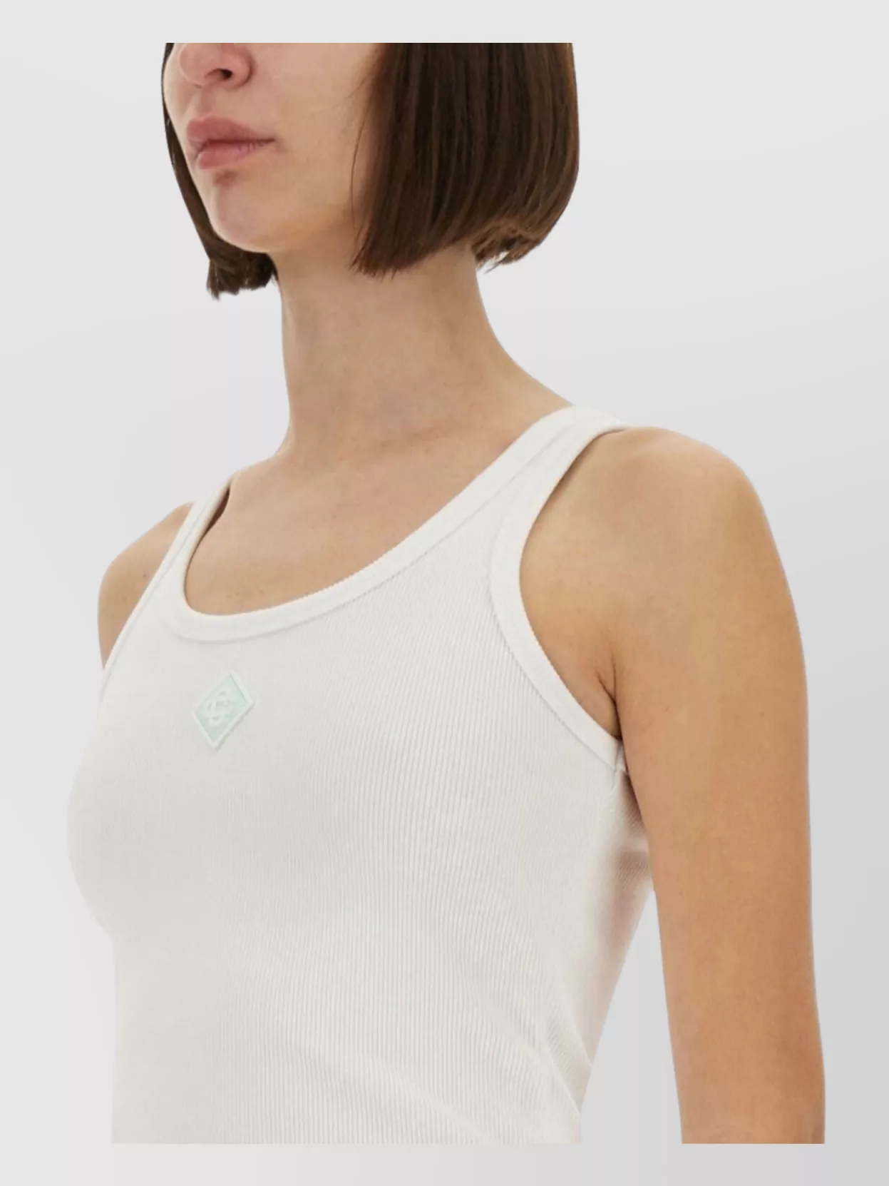 Casablanca Ribbed Logo-plaque Tank Top