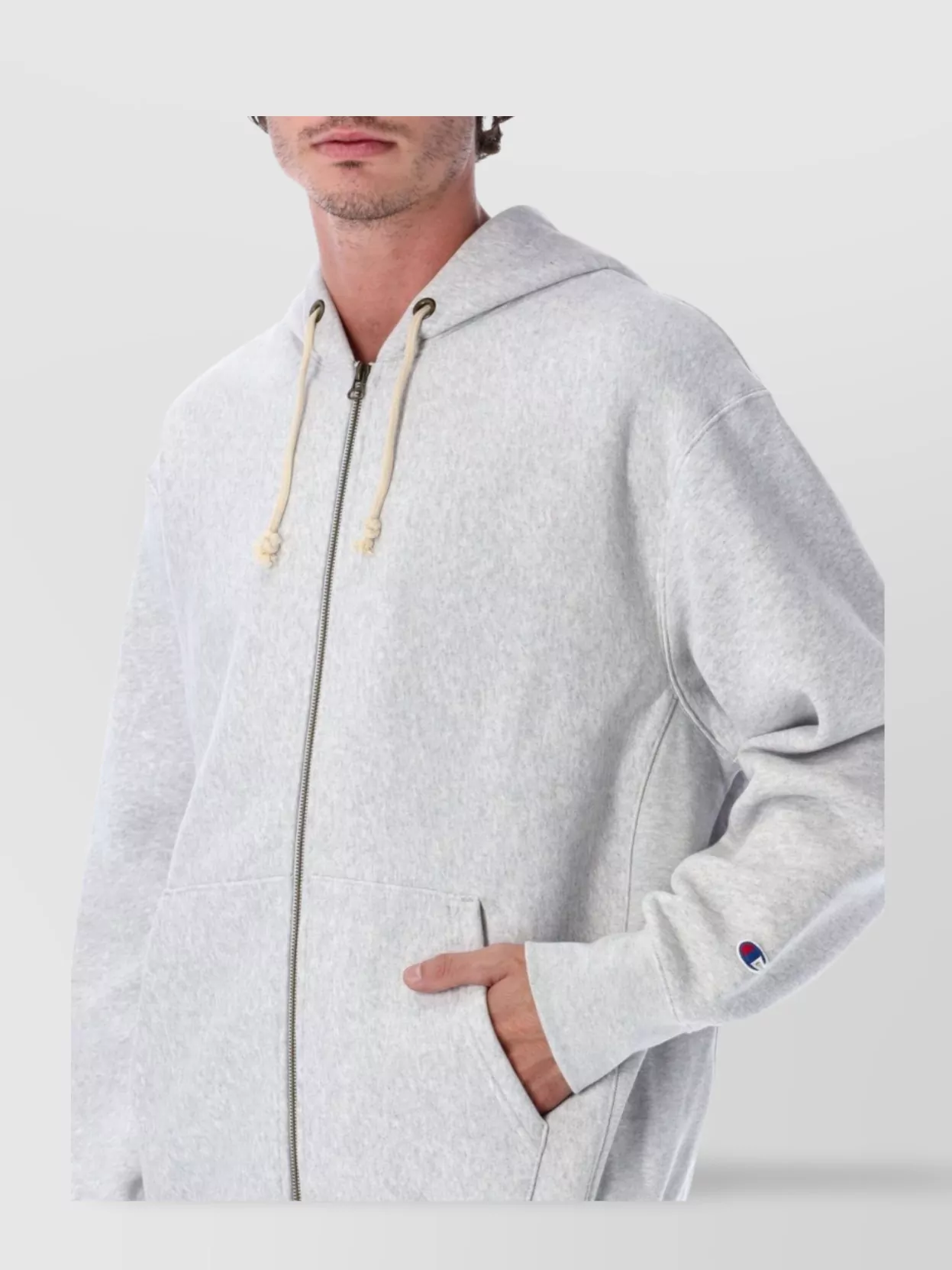 Champion Full Zip Hoodie Drawstring Hood